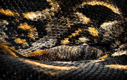 Photographie boa de Madagascar (Acrantophis madagascariensis) - serpent endémique aux motifs bruns et ocres